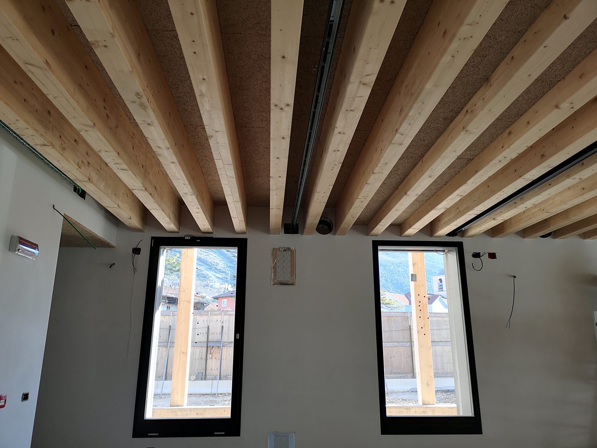 Le travi della sala consiliare