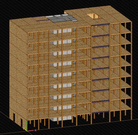 Modello strutturale dell'edificio – Legno